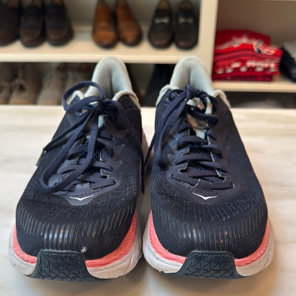 Hoka Athletic Shoes - Navy and Coral